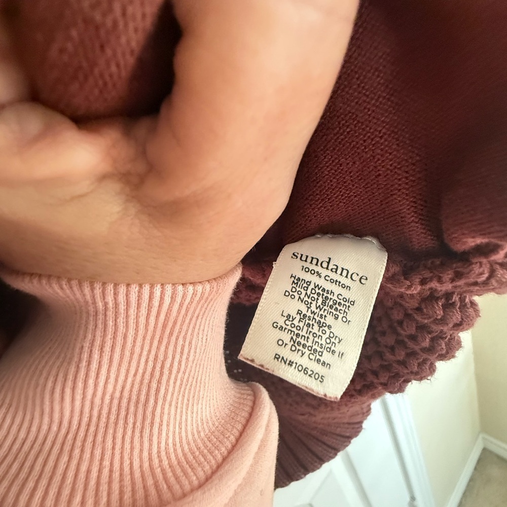 Sundance Women’s Cable Knit Cardigan in Rust - Picture 7 of 10